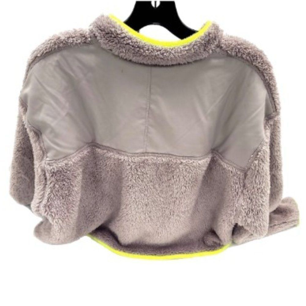 SOLD OUT Grey Nike 1/4 Zip Sherpa Fleece Crop Top - XL - Picture 6 of 7